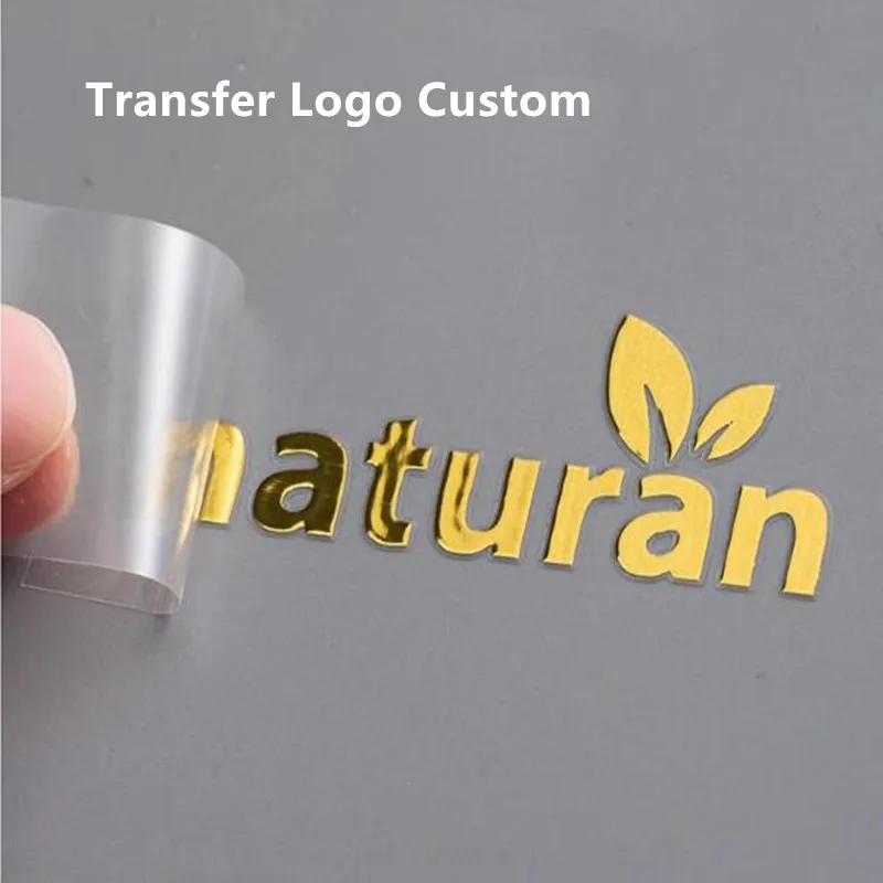 Transfer 3D Stickers Metal Gold Labels UV Color Decal Personalized Brand Name Waterproof Invitation Card New