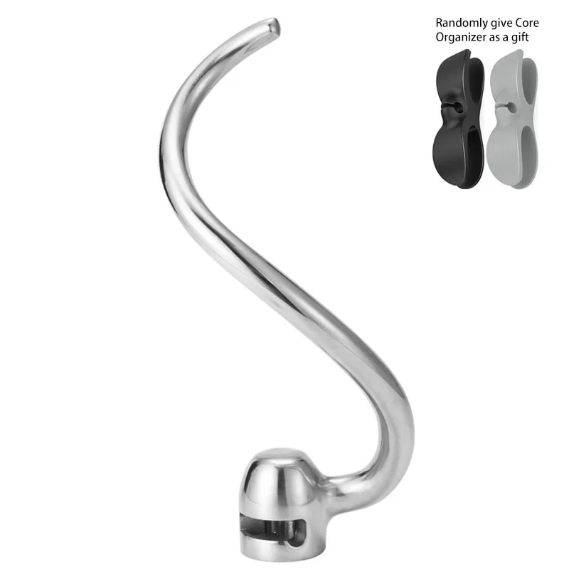 Dough Hook KitchenAid Stainless Steel Spiral Hook Tilt-head & 5-6 Qt Mixers Dishwasher Safe Efficient Kneading for Bread/Pasta