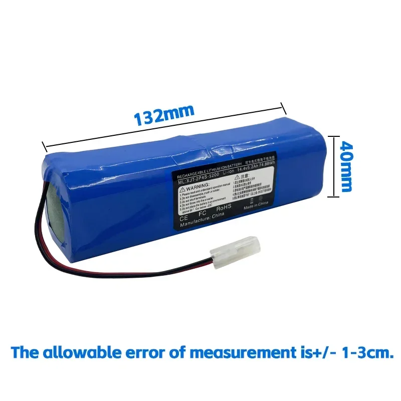 Rechargeable Battery for ROEMO SYB2 Robot Vacuum Cleaner 12800mAh.4s2p.14.4v