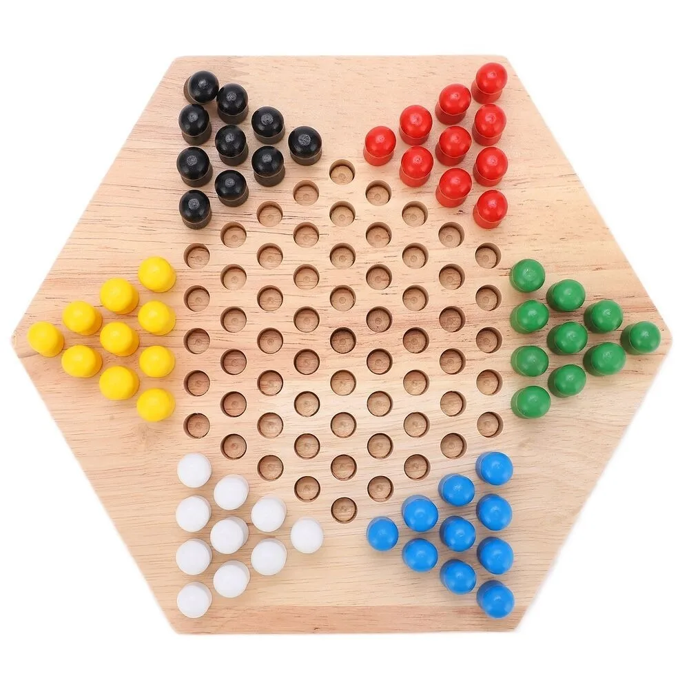 Chinese Checkers Wooden Board Game For Kids Family Play Board Game Table Games
