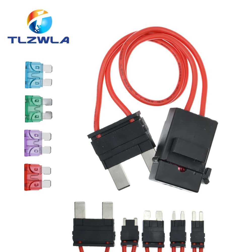 32V ACC Large Size Standard Mini Micro2 Size Car Fuse Holder 16AWG Non