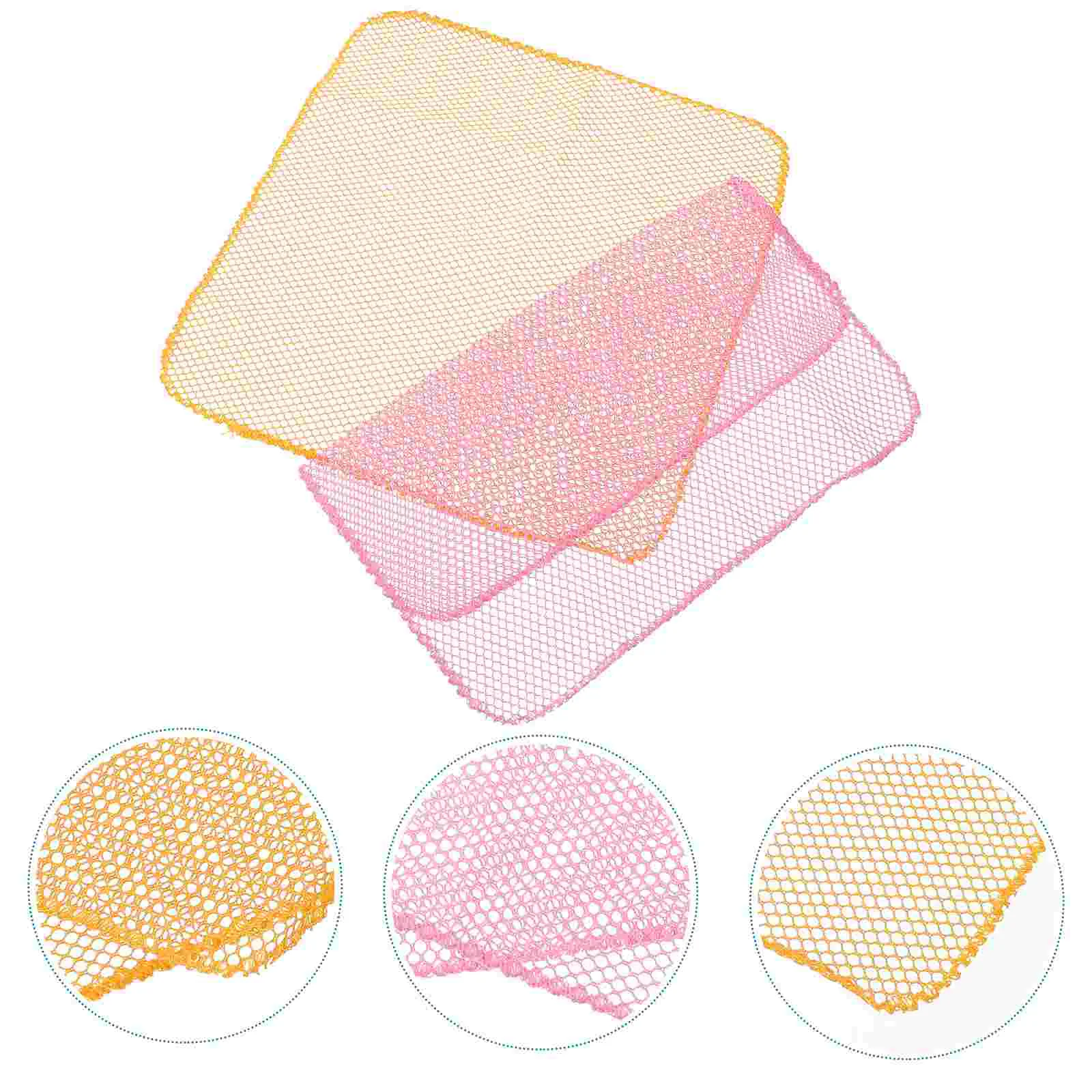

Mesh Non-stick Oil Microfiber Towels Cleaning Cloth Rapid Dry Scourer Mesh Washing Cloths Kitchen Cleaning Cloths (Mixed Color)