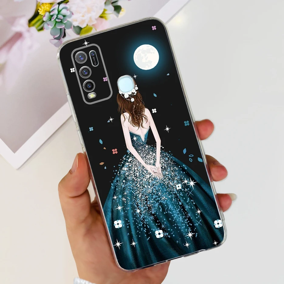 Fashionable Painted Clear Silicone Soft TPU Phone Case Cover