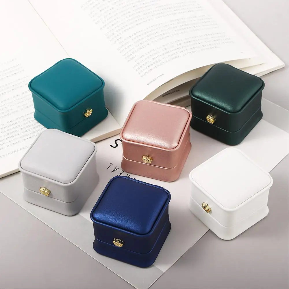 

Wedding Ring Box Romantic Storage Gift Box Crown Buckle Lover Wedding Party Gift Boxes Ring Box Jewelry Display Storage Case