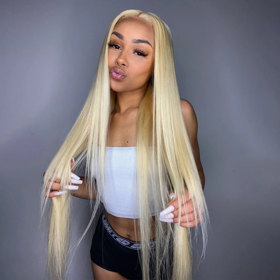 

613 Blonde Lace Front Wig Human Hair 13x6 Hd Lace Frontal Wig Pre Plucked Brazilian Glueless 613 Straight 13x4 Lace Front Wigs