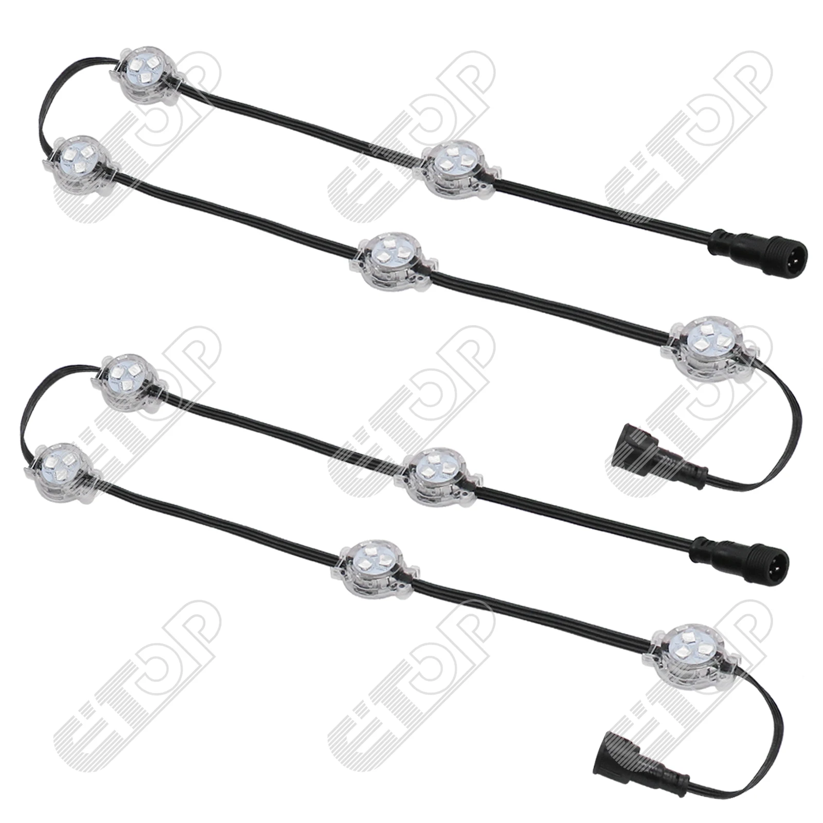 E-top DC12V 150ft RGB Permanent Aluminum Track Holiday Outdoor Christmas Light Exterior Pixel Led Point Light Gemstone Light 4