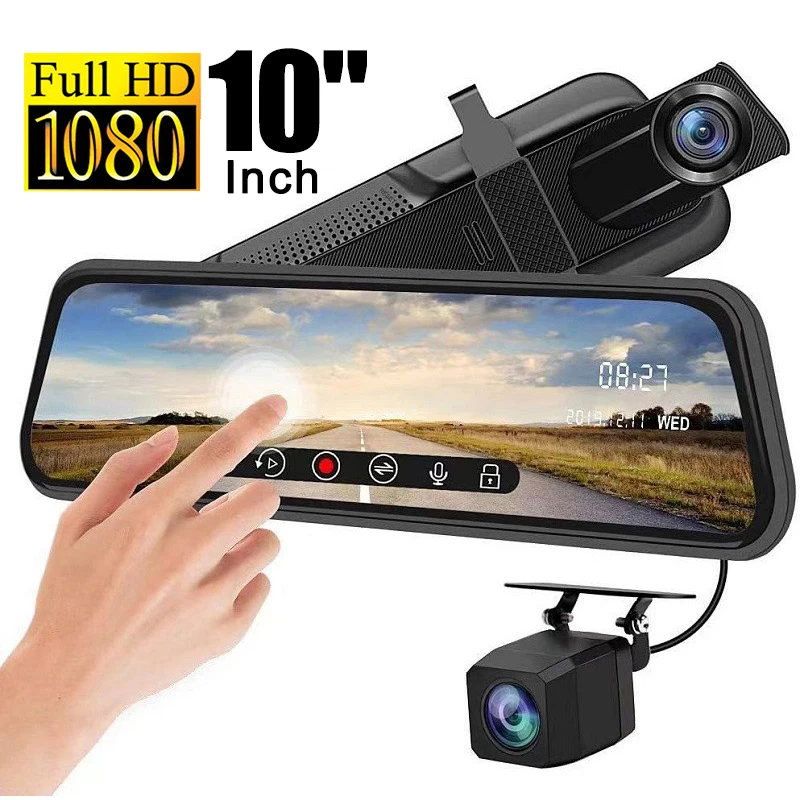 Mirror Camera for Car Touch Screen Video Recorder Rearview mirror Dash