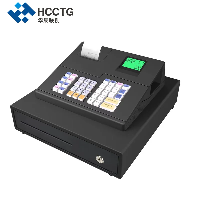 BEZAX Caja registradora electrónica, caja registradora electrónica de supermercado con 81 llaves y pantalla LED y cajón de efectivo, para tiendas minoristas y restaurantes supermercado BEZAX Caja registradora electrónica, caja registradora electrónica de supermercado con 81 llaves y pantalla LED y cajón de efectivo, para tiendas minoristas y restaurantes supermercado