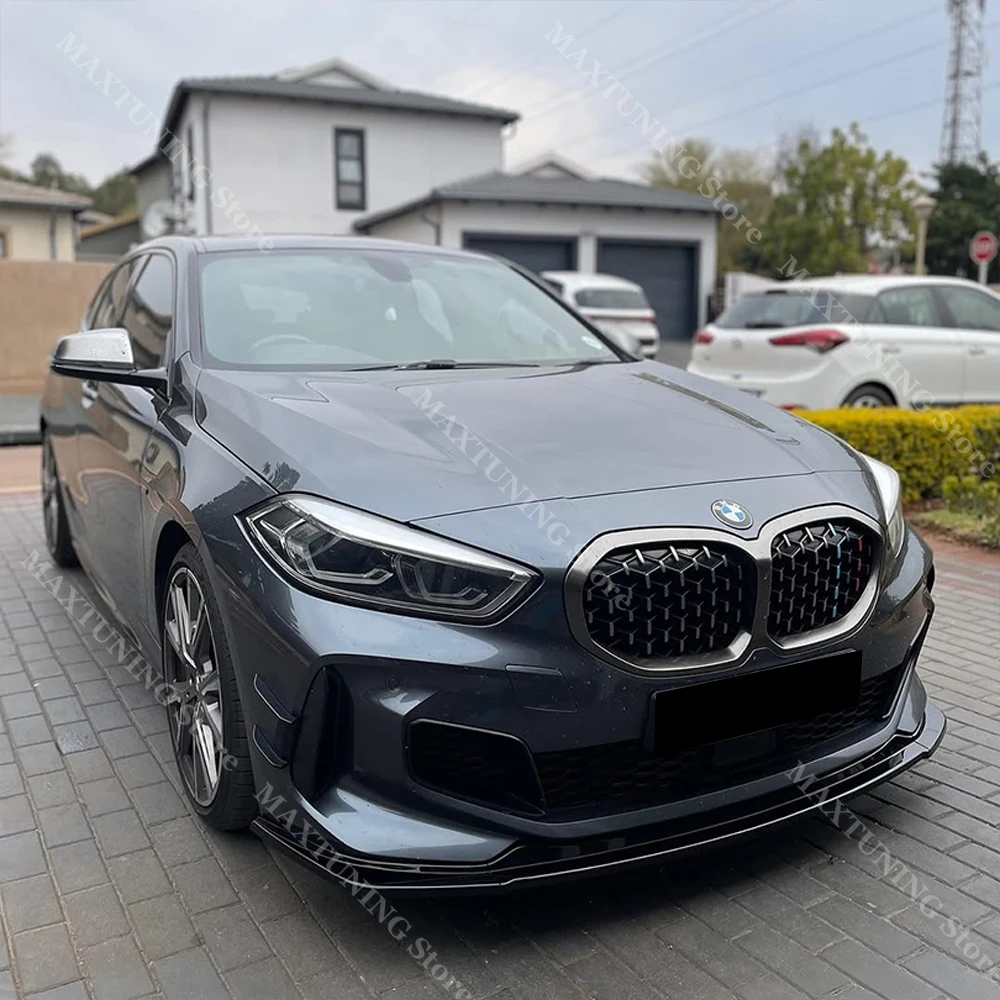 BMW 1 시리즈 F40 M-스포츠 118i 120d 128ti M135i 2020-2023용 프론트 범퍼 스플리터 디퓨저 립 사이드 윈드 나이프 스포일러 바디킷