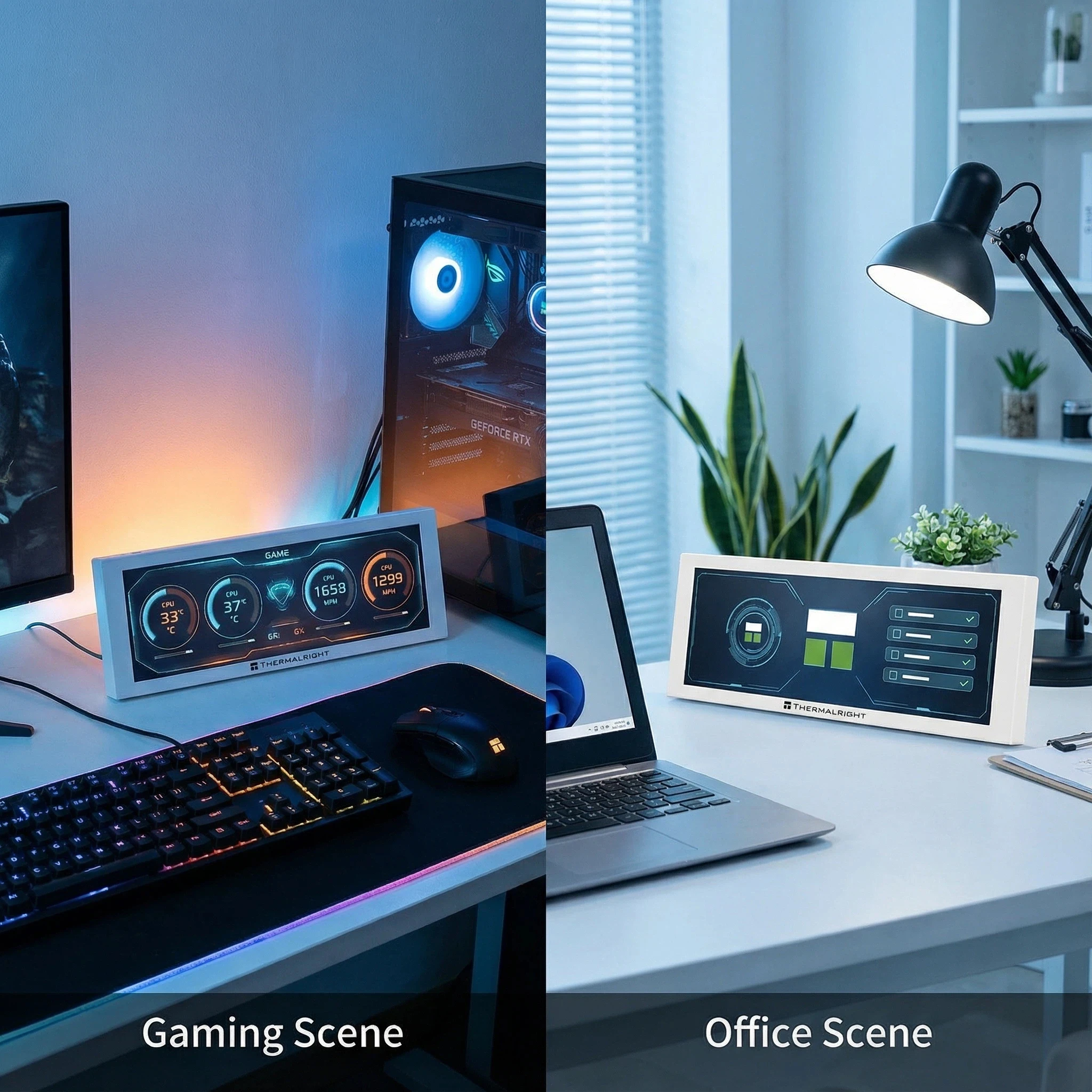 Thermalright TROFEO VISION LCD IPSフルカラーLCDスクリーン、9.16