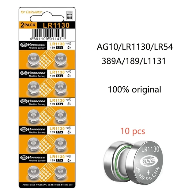 Wholesale 100 PCS LR1130 AG10 389A 1.5V Alkaline Button Cell Watch Battery  NEW