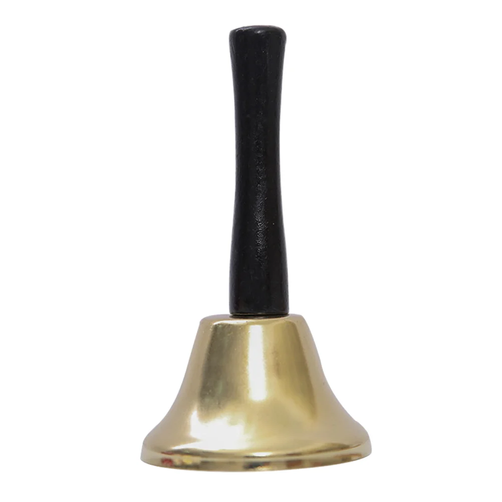 

bell hand for bells dress seniors handbell- 2pcs Novelties Christmas Santa Hand Bell Metal- Costume Accessory ( Golden )