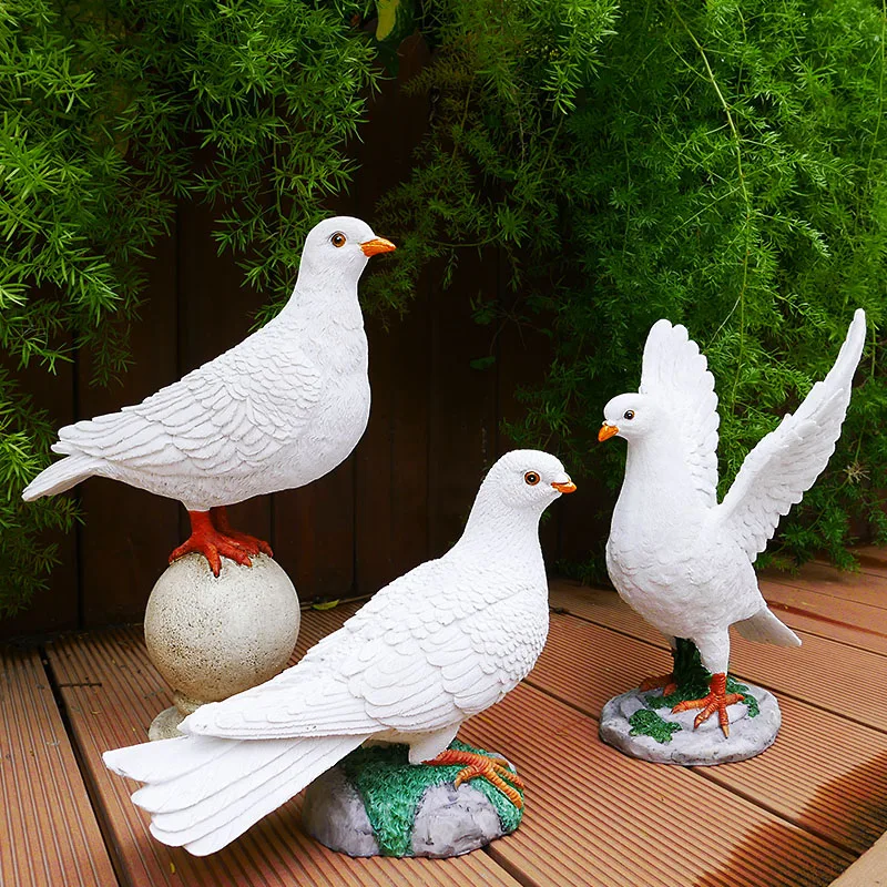 

Outdoor Garden courtyard decorations creative resin ornaments crafts imitation birds and animals sculpture pigeon ornaments