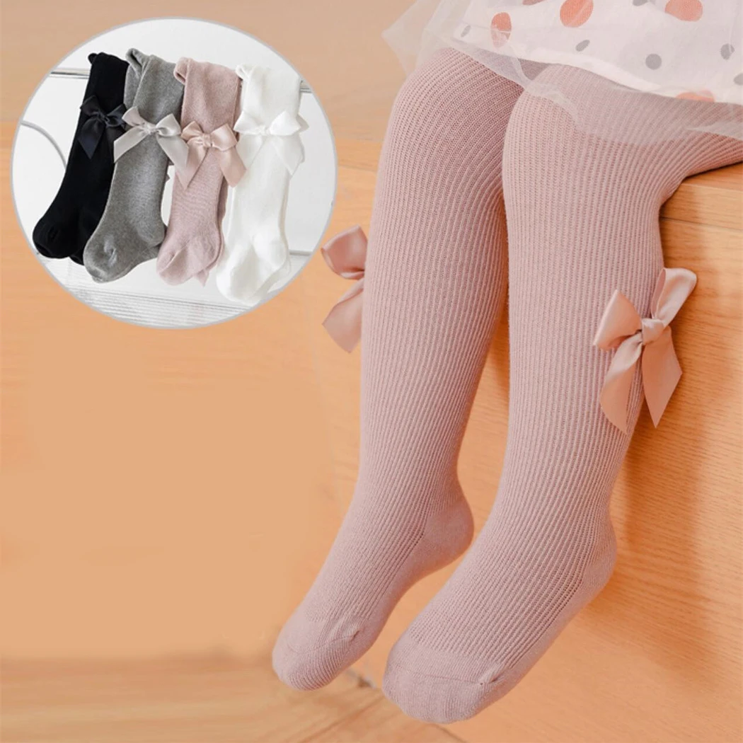 Sweet Ribbon Bowknot Pantyhose for Toddler Girls Stocking