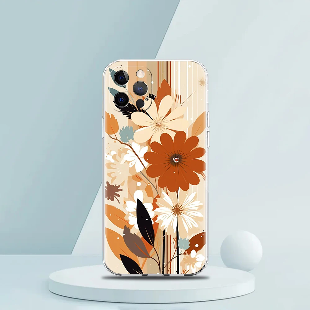 Sunflower Transparent Soft Phone Case - Floral Design Protective Shell Cover