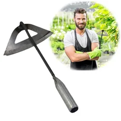 Aço endurecido oco enxada handheld capina ancinho plantio vegetal fazenda jardim ferramentas agricultura ferramenta capina acessórios