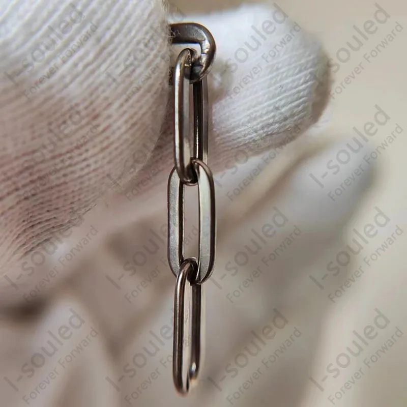 Summer 5 MM Pure Titanium Paperclip Link Chain Bracelet  Simple Jewelry Gift for Women