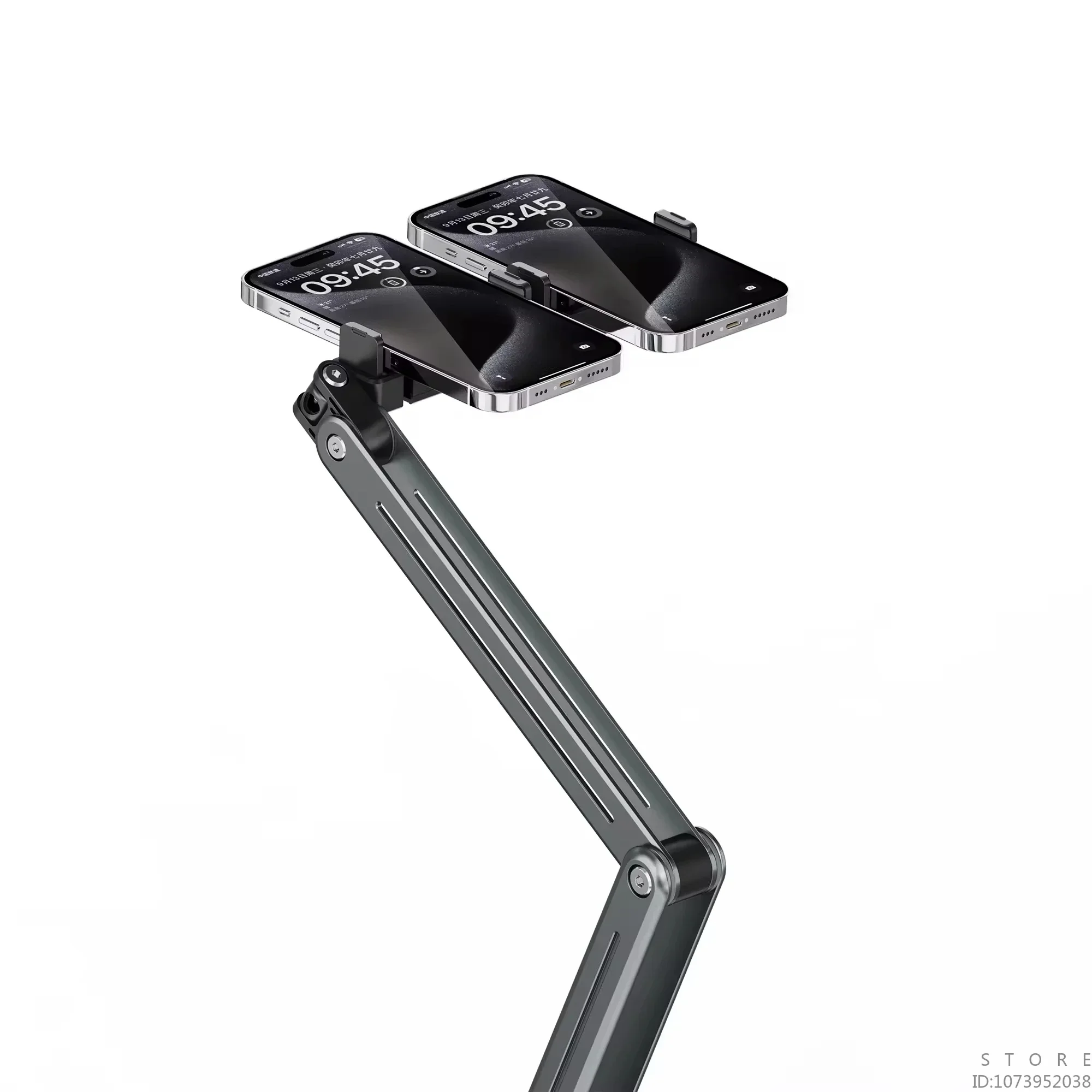 Dual Head Mobile Phone Holder for Lazy People, Suitable for Flat Bed Head, Floor Folding and Telescopic Mobile Phone Holder