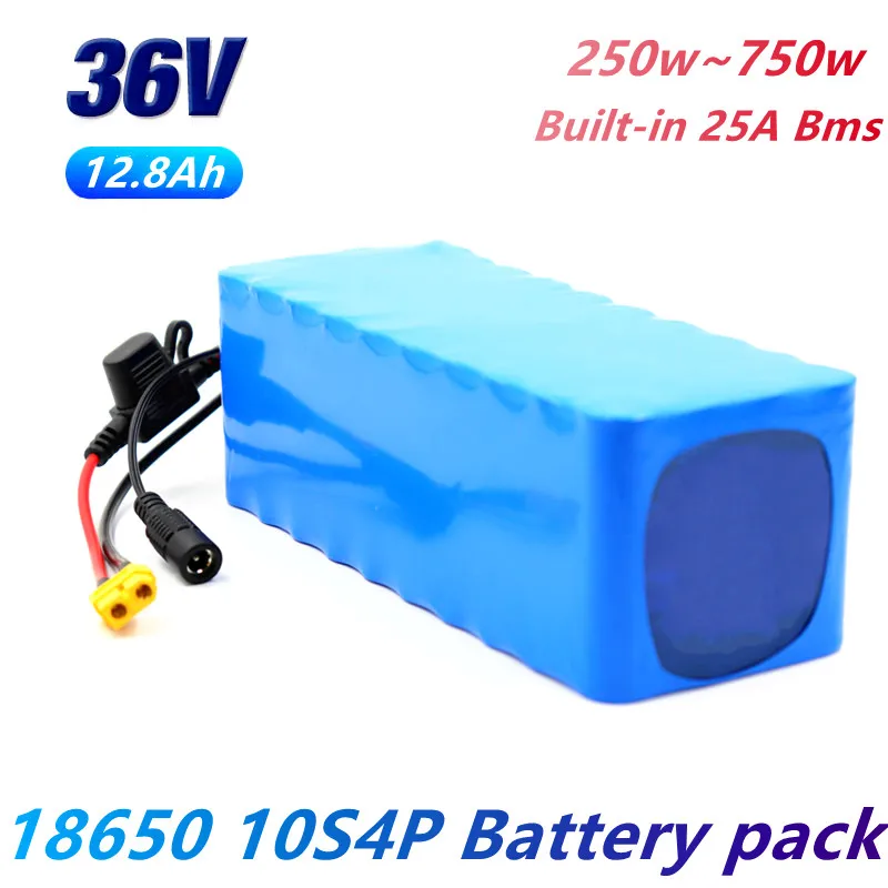 

36V 12.8Ah Built-in bms Lithium Battery Pack 10s4p 18650 3200mAh 750W 500W 450W 350w Ebike Electric Car Bicycle Motor Scooter