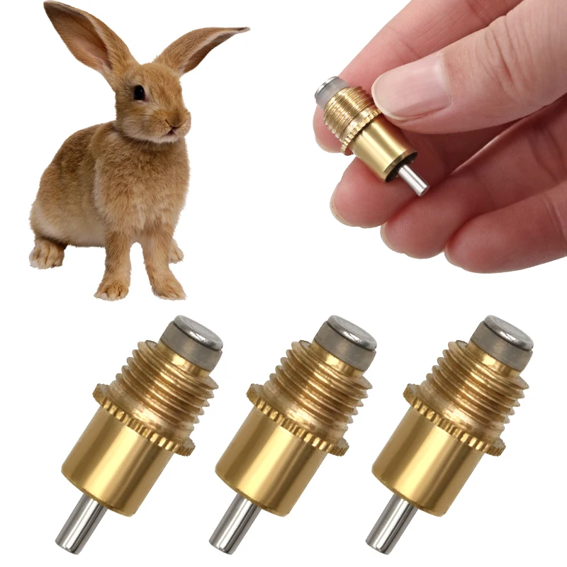 Rabbit Chicken Quail Birds And Other Animals Copper Drinker Nipples Rabbit Drinking Water Accessories Equipment 10Pcs rabbit water nipples