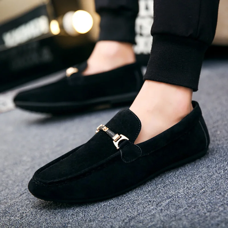 Topvivi loafers men shoes casual suede leather 2021 Fashion Shoes