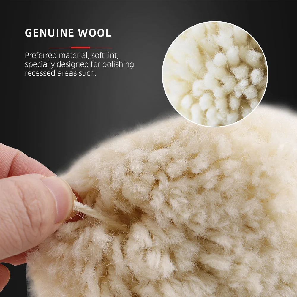 Wool Polishing Ball Car Wash Cleaning Detailing 1PC 4"100mm Quick-Change Hex Shank Wheel Hub Drill Accessories SPTA