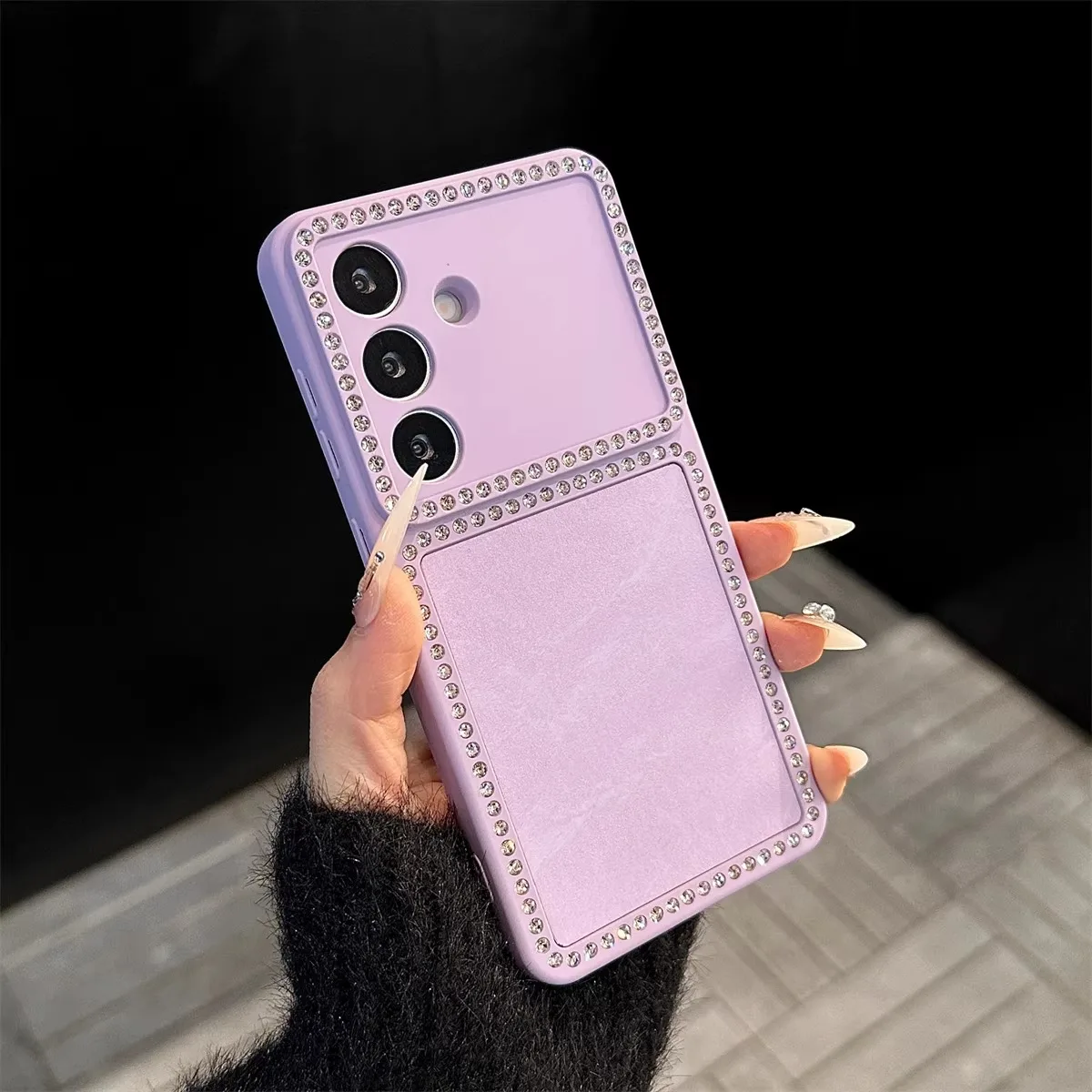 Luxury Glitter Snow Mountain Velvet Phone Case