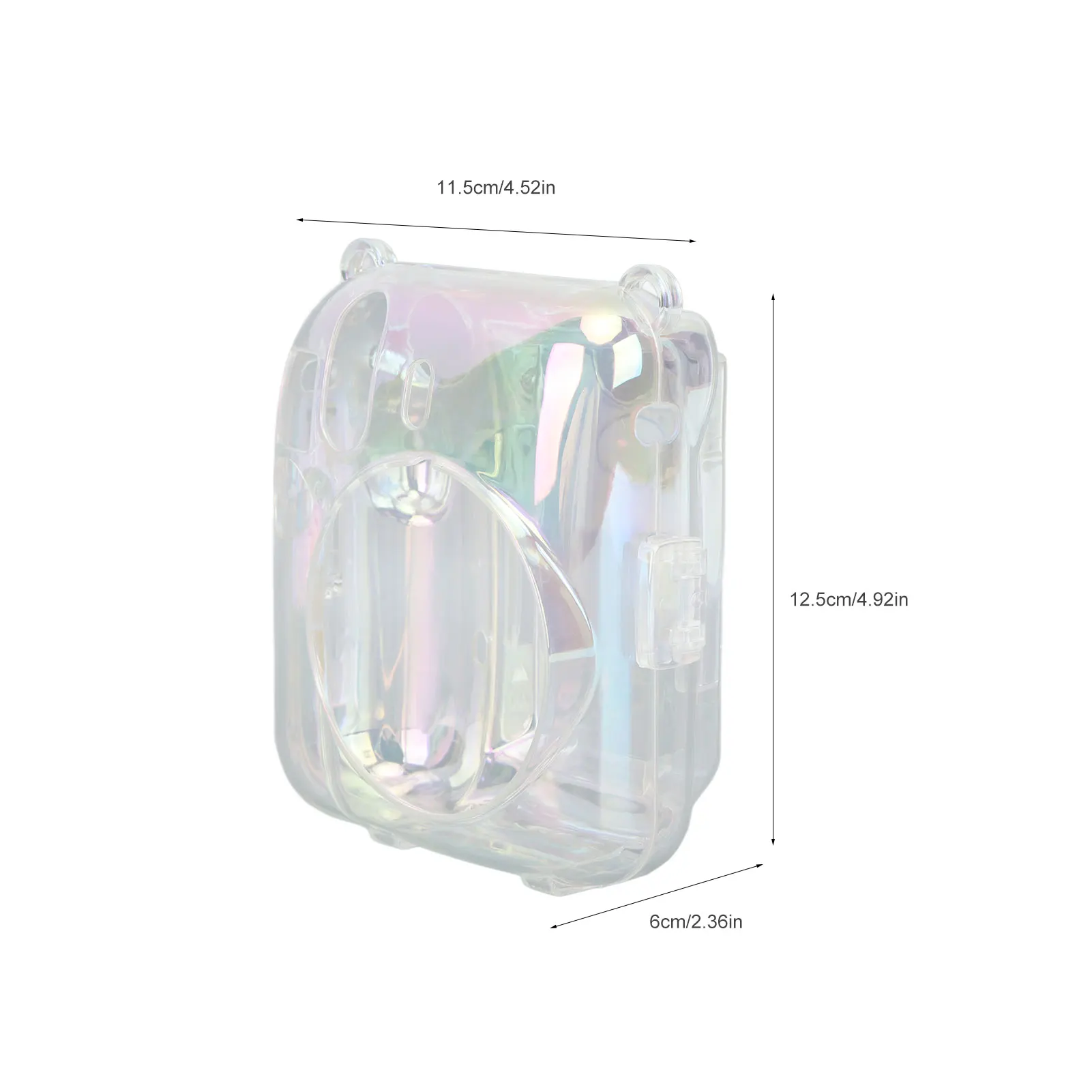 Fujifilm Instax Mini 12 Camera Case Clear PC Transparent Carrying Case Adjustable Shoulder