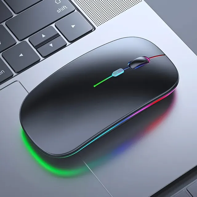 Wireless Mouse Gaming Mouse Backlight USB Compatible RGB Rechargeable Mice Silent Backlit Ergonomic Gaming Mouse for Laptop PC 1
