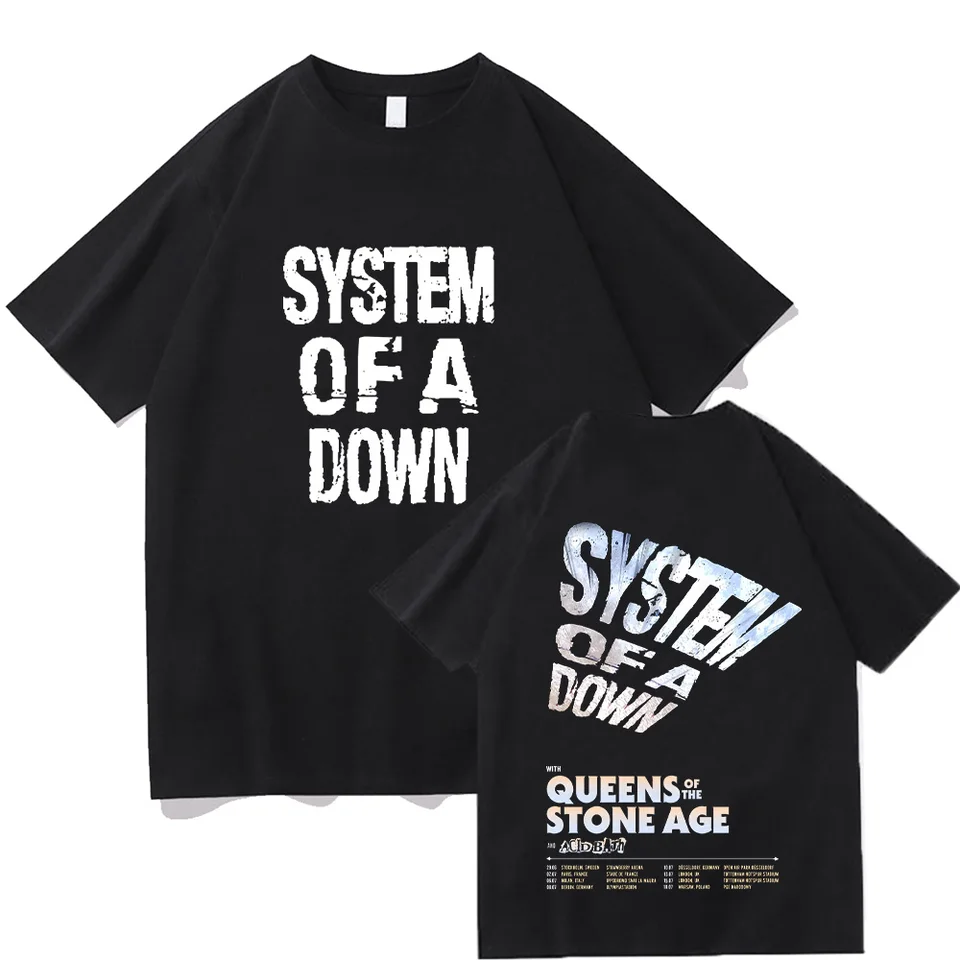 System of A Down Tour 2026 T-shirts Vintage Men Women Cotton