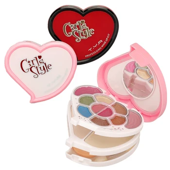 Set regalo trucco per donna Kit completo All in One Box Multicolor Face Powder Eyeshadow Palette labbra pennello trucco evidenziatore Bronzer