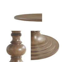 Lexi 46-Inch Round Pedestal Dining Table, Modern Classic Design for Kitchen or Dining Room - Image 5
