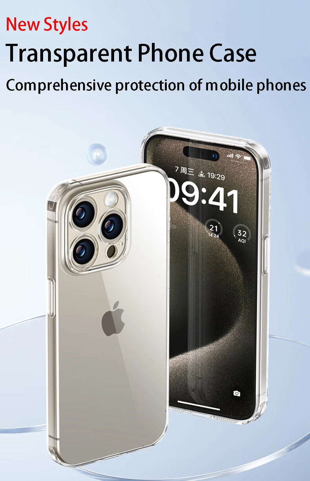 Klare Handyhülle für iPhone 11 12 13 14 15 Pro Max Silikon weich für iPhone X Max XR XS 8 7 6 Plus transparente Rückseite – Detail 1