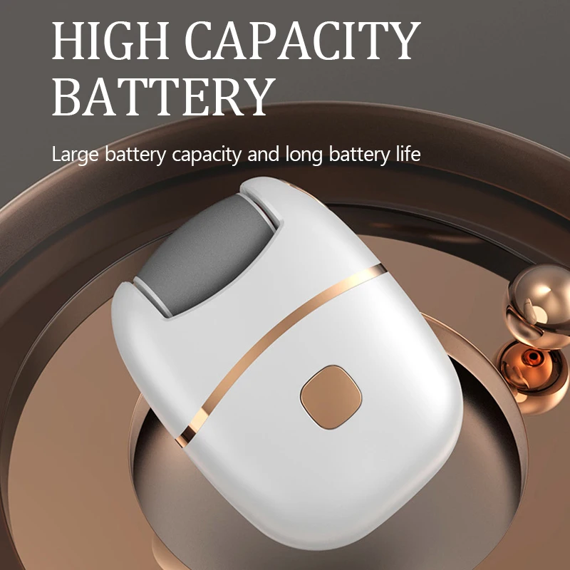 1 PC Electric Foot Grinder Rechargeable Thick Leather Polishing Foot Grinder and 2 Different Thickness Grinding Heads