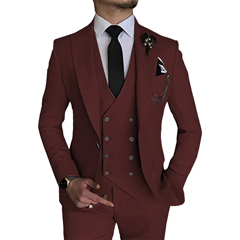 Men's Three Piece Suit  Perfect for Weddings and Special Occasions Trajes Elegante Para Hombres Trajes De Hombre 3PCS