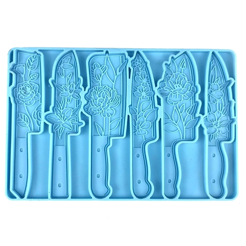 Halloween Scream Knife Resin Mold Skull Flower Knife Epoxy Casting Mold