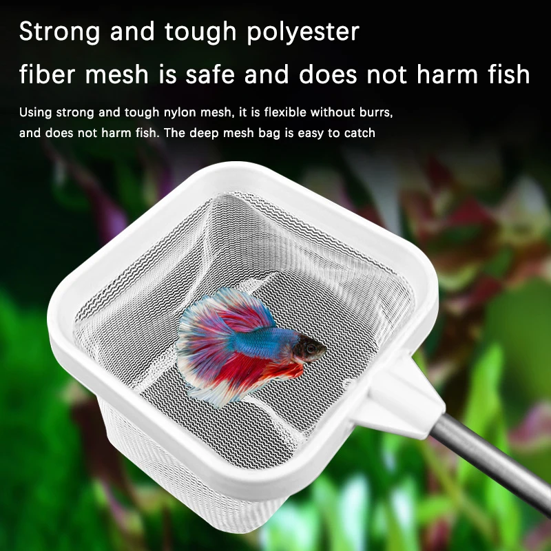 Stainless Steel Telescopic Hand Fishing Net Aquarium Fish Tank Accessories For Catching Fish Shrimp Tank Clean Accessories fish aquarium