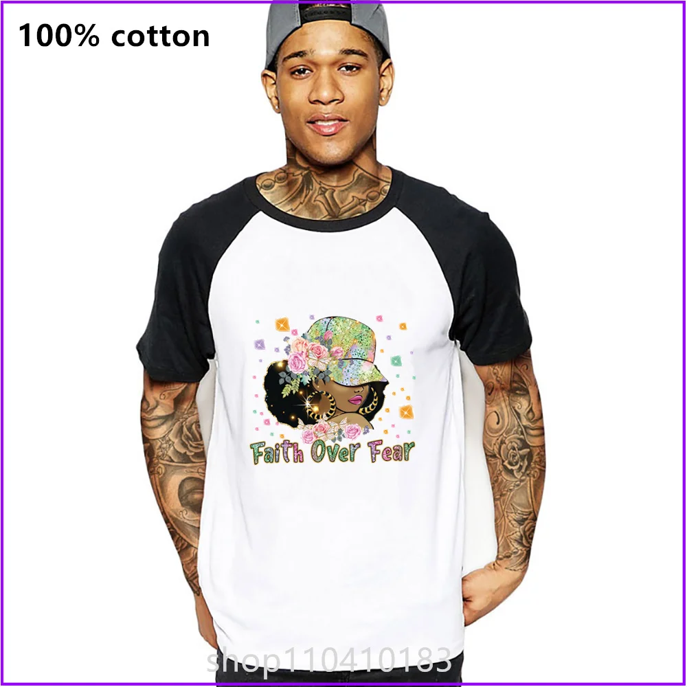 Faith Over Fear Sja1077 T Shirts For Men'S Women Tshirt T-Shirt Costume Heavyweight Print On Demand Boxy Running Printed Drop Sh