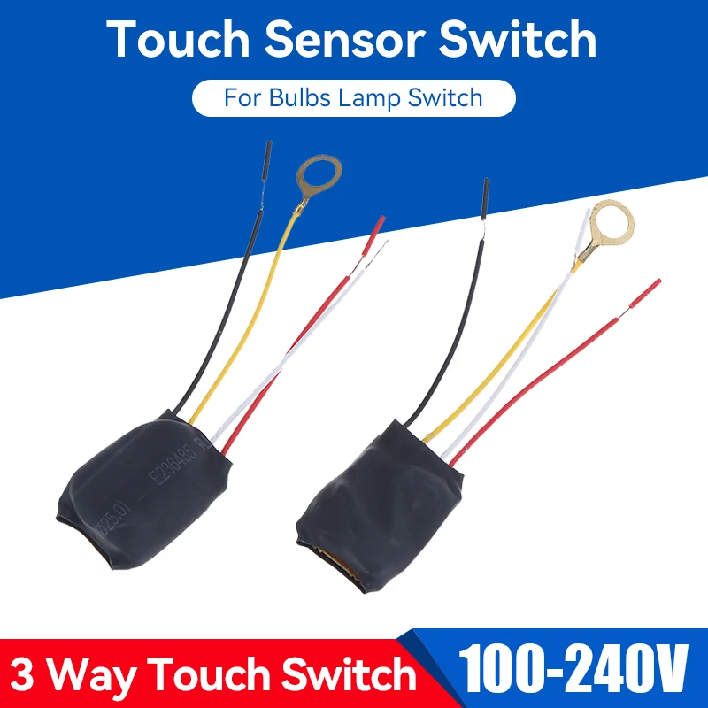 

1/2pcs AC 100-240V 3 Way Touch Sensor Switch Desk light Parts Touch Control Sensor Dimmer For Bulbs Lamp Switch