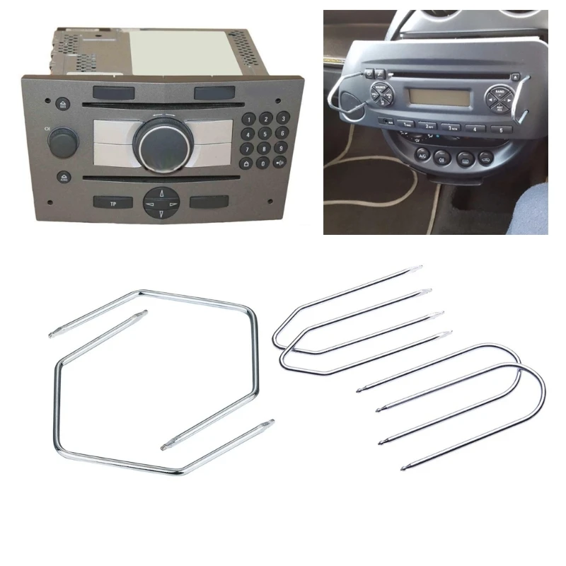 Sweethay Herramientas De Extracción De Liberación Automática De CD, 8 Uds., Resistencia A La Corrosion Extraccion De Radio Reparacion De Vehiculos Repuestos Y Accesorios Mis