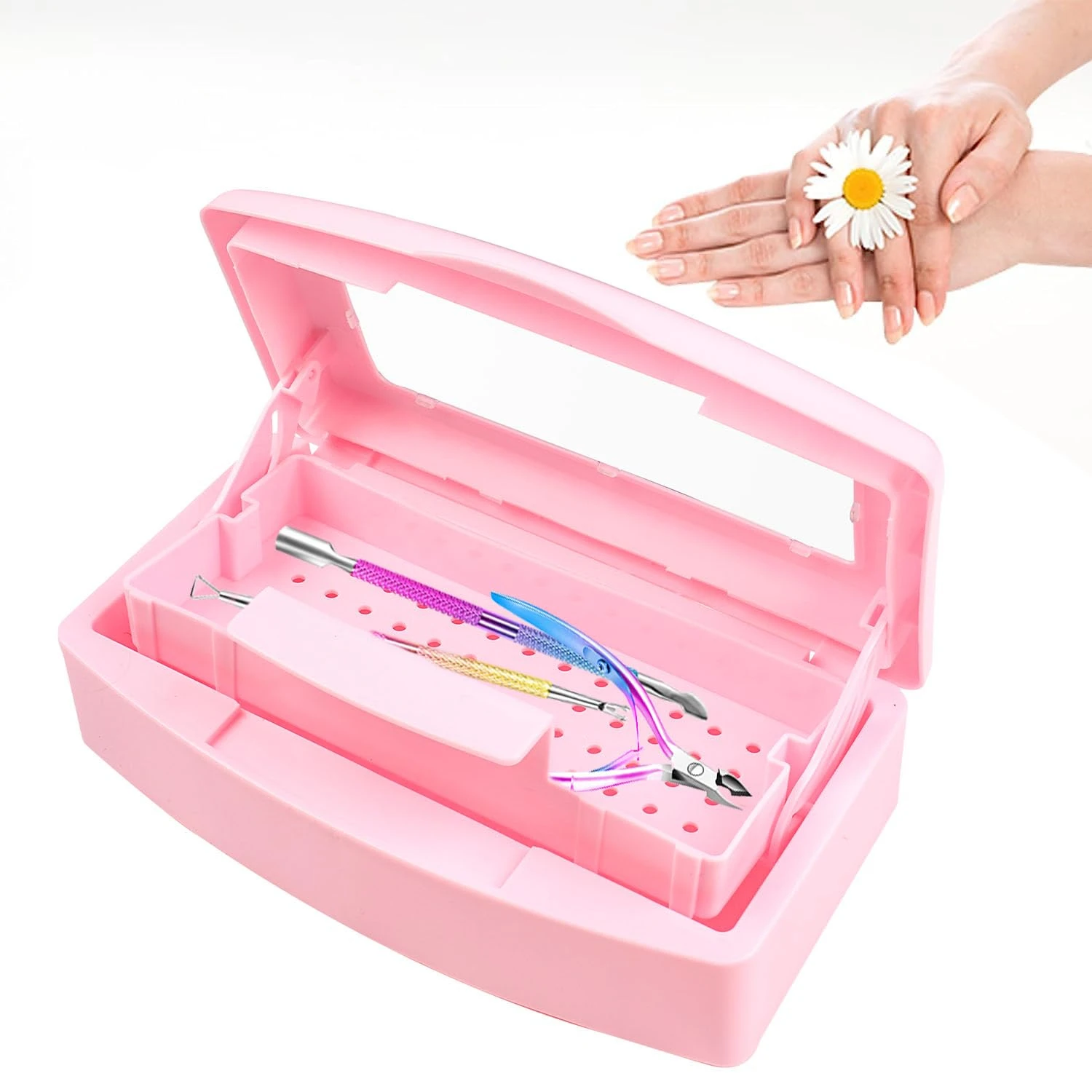 Effortless and Efficient Plastic Sterilizing Tray with Convenient Storage Organizer for Professional Beauty Tools-Handy Profes