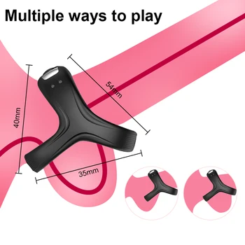 Male Penis Ring Vibrator Triangle Vibrating Cock Ring Delay Ejaculation Magnetic Charging Sex Toy For Men Penis Ring Masturbator 6