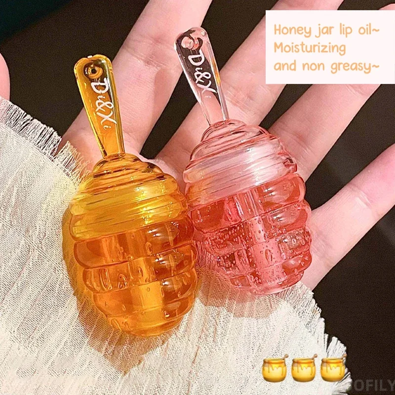 Honey Pot Lip Oil Fresh Fruit Lip Balm Long Lasting Moisturizing Clear Oil Liquid Lipstick Lipgloss Makeup Cosmetics