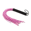 48cm Two Color Splicing Nylon Tassels Loose Whip Riding Crop Flogger Paddle Slapper Horse Training Dressage Whips 3