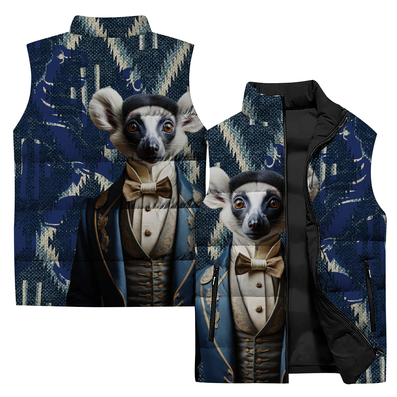 thumbnail image 1 of Chaleco de invierno para hombre Chaquetas para hombre Chaqueta con estampado de orco y pollo de pantera negra Ropa para hombre 2024 Chalecos a prueba de viento frío Chalecos sin mangas, 1 of 5