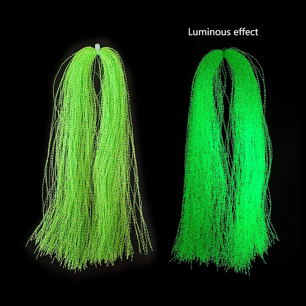 3g/Pack Leuchtende Gedrehte Holographische Flashabou Tinsel Crystal Flash Stränge für Streamer, Jig-Köder, Sabiki-Rig-Material – Detail 8