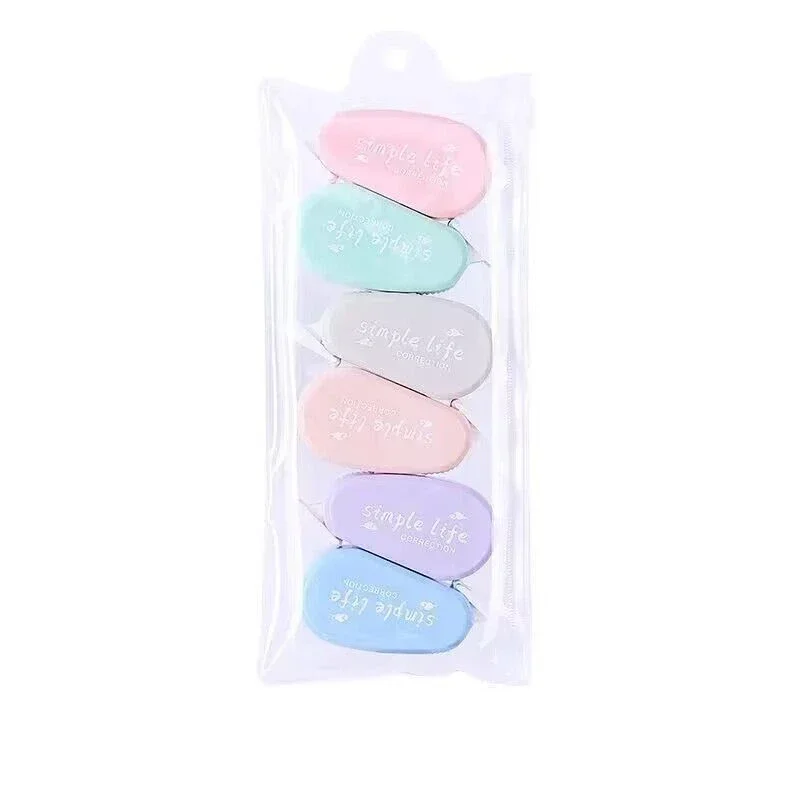 1 Set/6 Piece Cute Kawaii Macaron Correction Tape Altered Tools School Office Corrector Stationery Kids Sweet Novelty Supplies correction tape correction supplies