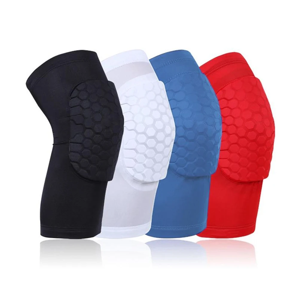 Knee Compression Pads Basketball Knee Pads Honeycomb Padding Breathable & Non-Slip Pads Volleyball Gym 1Pcs/2Pcs