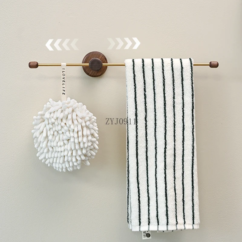 Bathroom towel rack, hair rope, hand towel storage, no punching