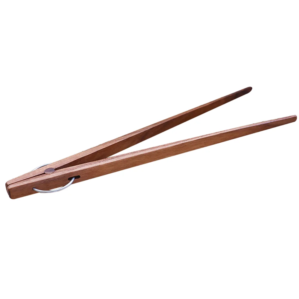 

1 Pc Home Kitchen Wooden Food Tongs Bread Dessert Barbecue Kitchen Tongs